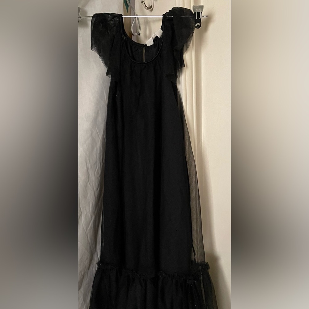 H&M Tulle Glitter Dress Girls Black size 9-10Y